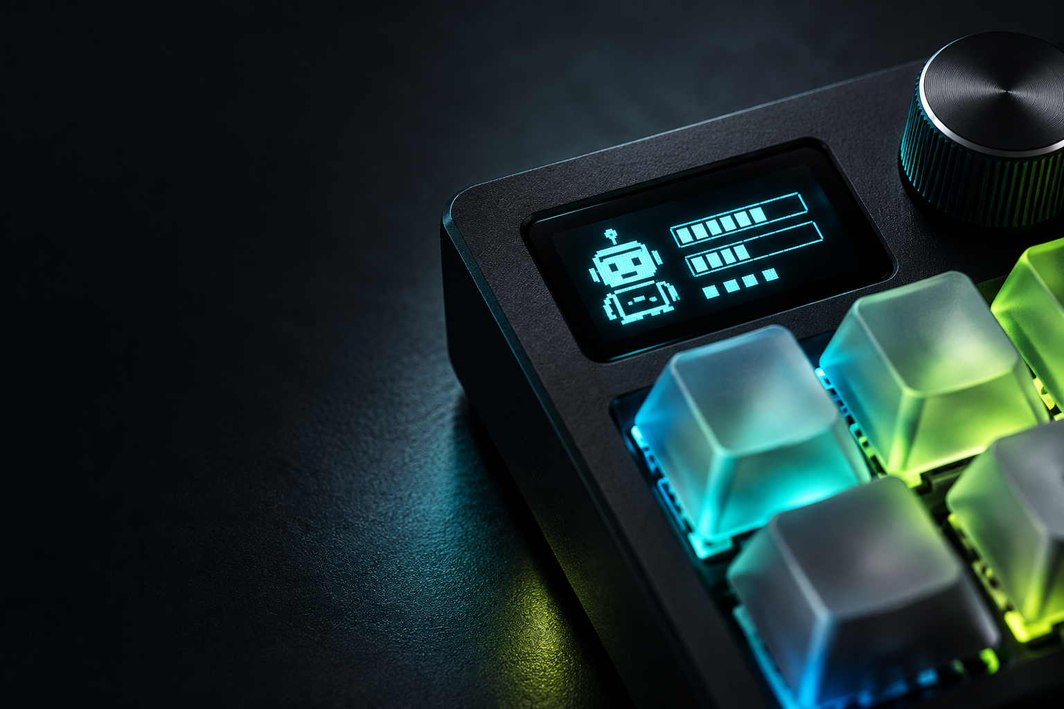 Vico Keyboard OLED 显示屏特写